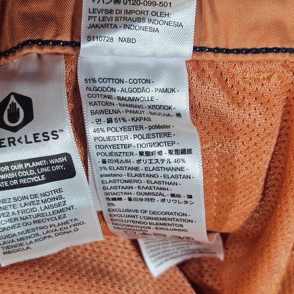 Levis Swim Trunks Mens XL Orange Board Shorts Quick Dry Button Summer Beachwear - Picture 6 of 8